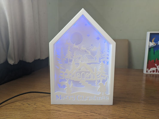 christmas led shadow box by cruse2382 household festivities display 3d print model - Mito3D