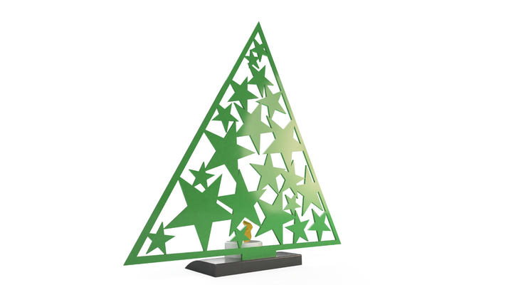 weihnachts sternen baum christmas stars tree by 3dado ev halkı dekor noel christmas2023 ağaç ağacı çakmak tealight weihnachten 2023 mum kulp destek 3d print model - Mito3D