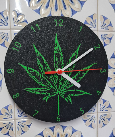weed clock by 3d funniest household decor 3d print model - Mito3D