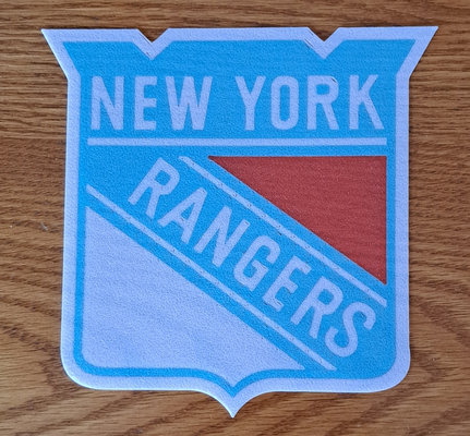 york ranger logo single strato by craig wagner arte segni loghi hockey 3d print model - Mito3D