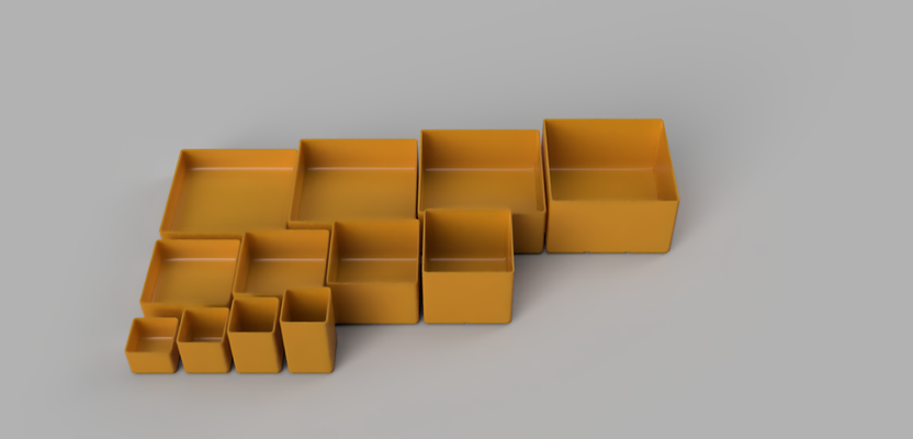 fosbos objetivo caixas by adão 3d impressora acessórios gridfinity organizador bambu 3d print model - Mito3D