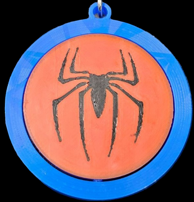 giroscópico tipo hilandero llavero by texas capas juguetes juegos hombre araña superhéroe 3d print model - Mito3D
