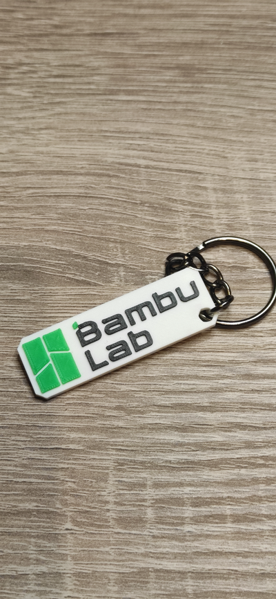 bambulab logo keychain by carlson 3d printer accessories keychains keyrings keyring key bambu art lab accesories 3d print model - Mito3D