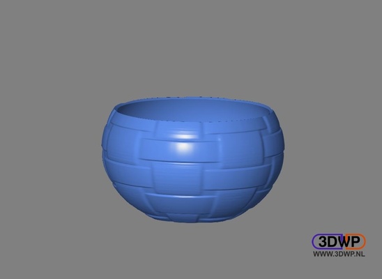 woven pattern bowl by 3dwpnl household decor container nosupport supportless 3d print model - Mito3D