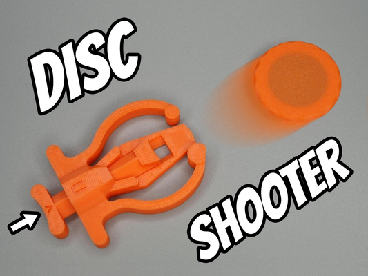 disc shooter - performance print-in-place design by uhltimate toys & games outdoor frisbee disc-shooter toy 3d print model - Mito3D