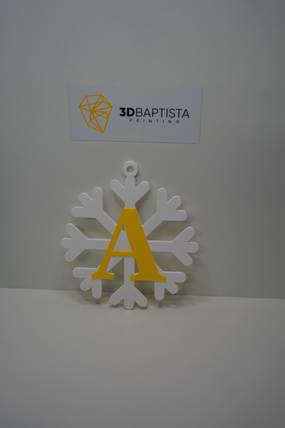 fiocco neve lettera by 3d battista stampa domestico arredamento natale 3d print model - Mito3D