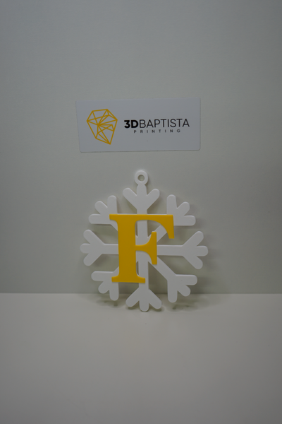 snowflake letter f by 3d baptista printing household decor christmas 3d print model - Mito3D