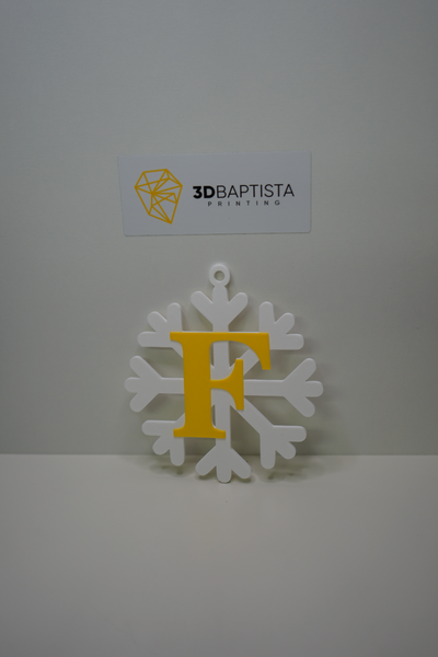 fiocco neve lettera f by 3d battista stampa domestico arredamento natale 3d print model - Mito3D