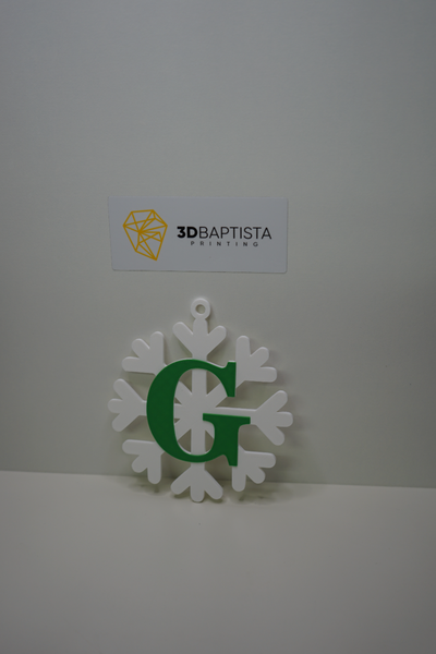 snowflake letter g by 3d baptista printing household decor 3d print model - Mito3D