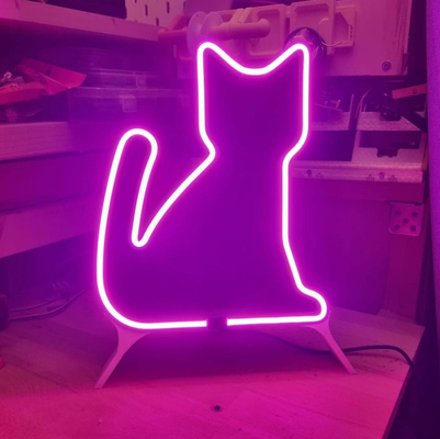 néon chat lampe by gros simi ménage décor lumière lampe lumineuse amoureux chats diy 3dprint 3dprintable 3d print model - Mito3D