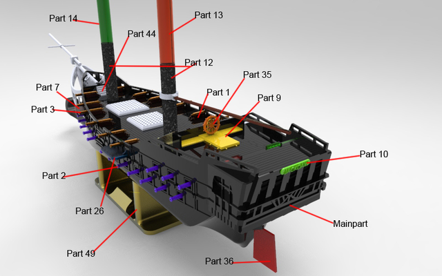 korsan gemi by küfür hobi kendin yap spor açık havada 3d print model - Mito3D