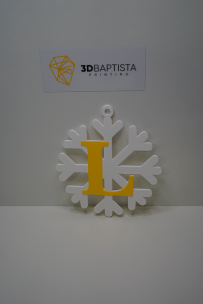 fiocco neve lettera l by 3d battista stampa domestico arredamento natale 3d print model - Mito3D