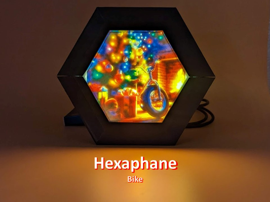 natal tema pacote hexafano exibição by madmax3d casa festividades litofano cor conduziu chá leve 3d print model - Mito3D