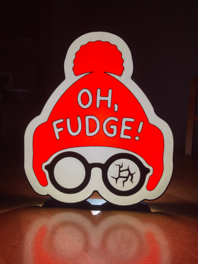 oh fudge lightbox by draggintheline household decor art lightboxes christmas story ralphie 3d print model - Mito3D