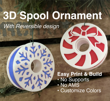 3d spool christmas ornament by sh designs art models mini 3d print model - Mito3D