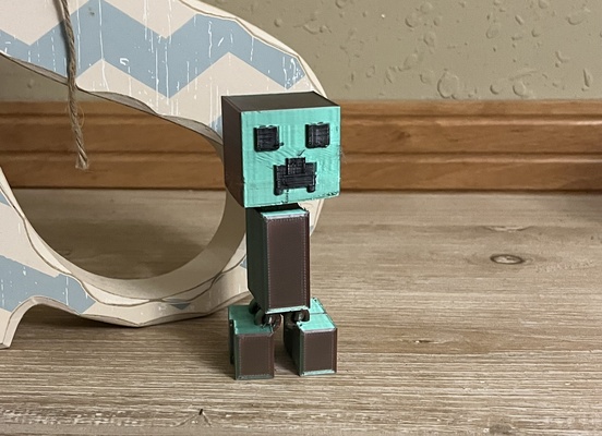 floppy creeper by kaleb08 toys & games characters minecraft minecraftcreeper minecraftfigures 3d print model - Mito3D