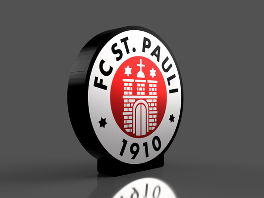 fc st pauli lightbox by scubafan hobby & diy electronics led light box soccer lamp fussball fussballclub art accessory 3d print model - Mito3D