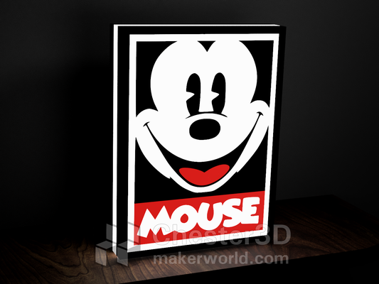 mickey maus led lampe by chester3d haushalt dekor a1 halloween mehrfarbig geschenk zuhause haus p1s dekoration playstation mini schlüsselring weihnachten pikachu xbox pokémon multi logo führt p1p box luft leuchtkasten farbe 2023 licht lampenkasten streifen geburtstag mario nintendo ams lampen 3d print model - Mito3D