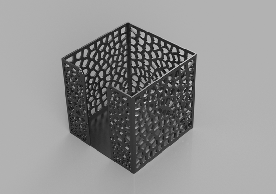 90x90 bloc pegajoso notas cubo voronoi by markus710 casa oficina nota organizacion 3d print model - Mito3D