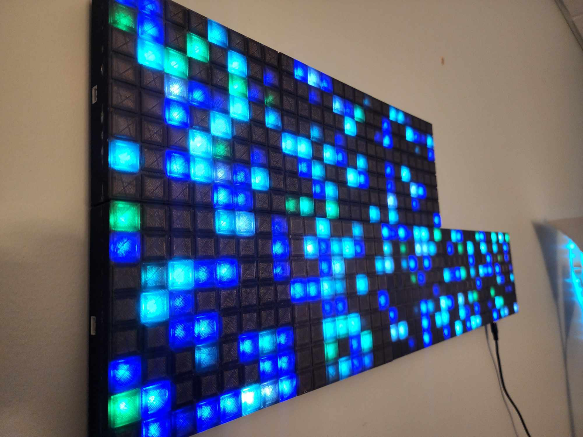 pixels modular inteligente conduziu parede painéis by desajustado casa modelos matriz rgb pixel painel ws2812b esp32 iluminação luminária luz jogos luzes humor relógio caixa 3D print model - Mito3D