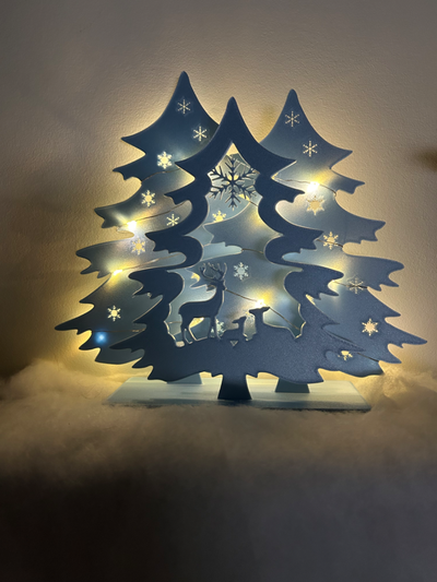 weihnachten bäume rentier familie by slowpokes werkstatt haushalt dekor dekorationen winter wunderland schnee natur multy farbe wald frei rudolf feuer ort mantel geschenk 3d print model - Mito3D