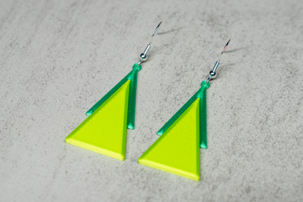 christmas tree earrings by altair3d fashion jewelry holiday 3d print model - Mito3D