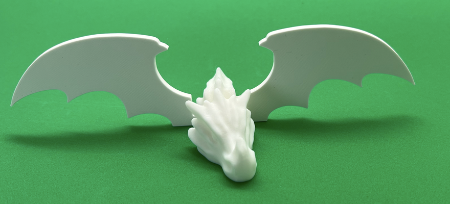 articolato osso drago ala remixato by c modello giocattoli giochi personaggi in piedi flessibile printinplace 3d print model - Mito3D