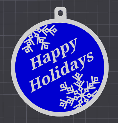 happy holiday ornament by wilbercontreras household decor christmas 3d print model - Mito3D
