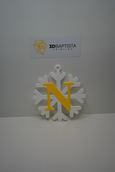 snowflake letter n by 3d baptista printing household decor 3d print model - Mito3D