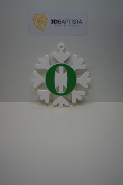 snowflake letter o by 3d baptista printing household decor christmas 3d print model - Mito3D