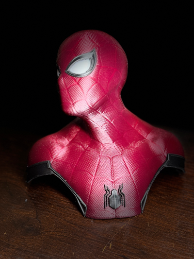 spider man regreso casa busto remezclado by enfermo arte esculturas hombre araña 3d print model - Mito3D