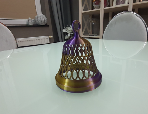 christmas bell lattice 2023 by brithawkes household festivities festive tree decoration decaration 3d print model - Mito3D
