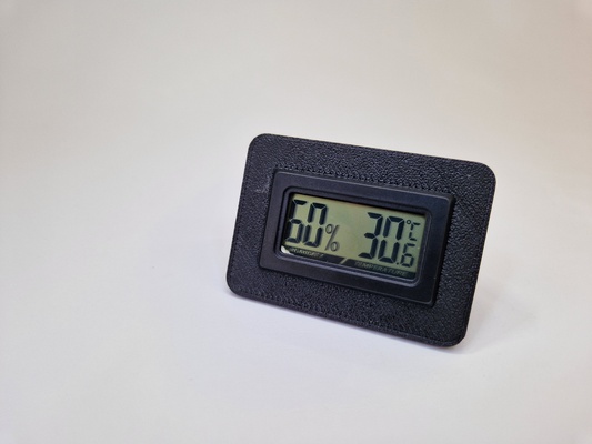 square hygrometer frame by nyx nk hobby & diy electronics holder design temperature thermometer thermometerholder temperaturesensor humidity wet 3d print model - Mito3D
