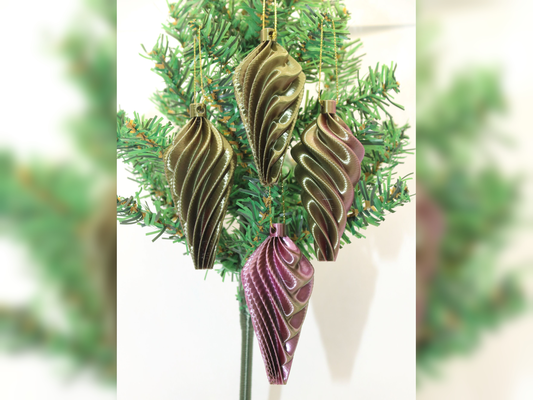 spiral christmas tree ornaments by ken mills household festivities 3d print model - Mito3D