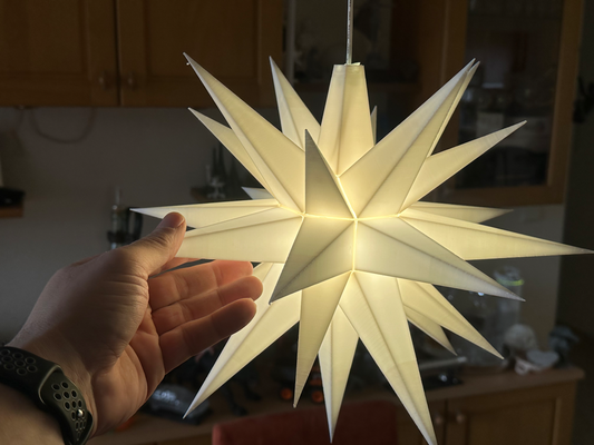 noel sert star moravyalı by jav 3d ev halkı şenlikler balıkçıl 2023 geliş mevsim kendin yap zanaat çocuk ho isa beşik led ışık deko dekor süslemeler 3d print model - Mito3D