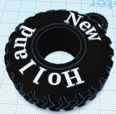 holland tire by matsvdd art signs & logos keychain holand 3d print model - Mito3D