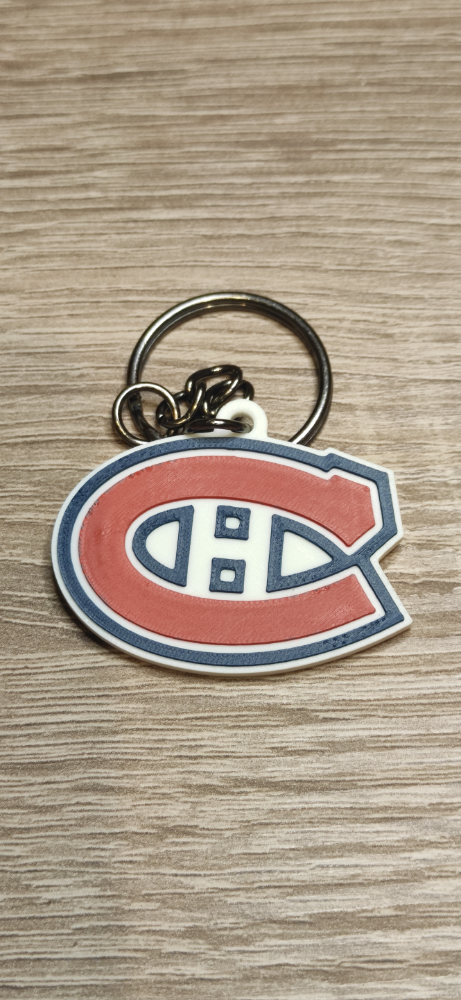 montreal canadiens keychain by carlson art signs & logos nhl key keychains keyrings keyring accessory 3D print model - Mito3D