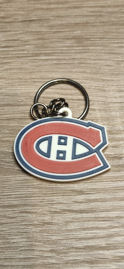 montreal canadiens keychain by carlson art signs & logos nhl key keychains keyrings keyring accessory 3d print model - Mito3D