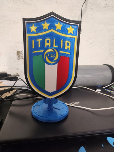 boite logo foot italie by didoucrazyfrog11 household decor sport leds enfant club 3d print model - Mito3D