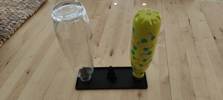 sodastream bottles stand support by julienbulliard household house models bottle dryer drip 3d print model - Mito3D