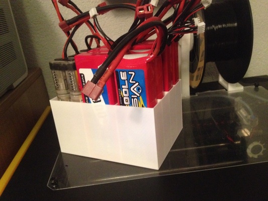 rc nimh lipo titolare supporto by julien bulliard passatempo fai robotica scatola batteria thingiverse 3d print model - Mito3D