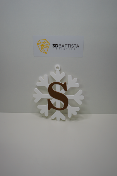 snowflake letter s by 3d baptista printing household decor christmas 3d print model - Mito3D