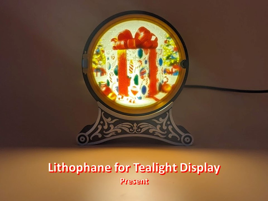 christmas theme pack tealight display remixed by madmax3d household festivities lithophane 3d print model - Mito3D