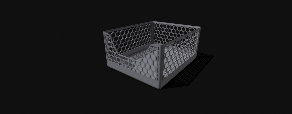 hexagone espace rangement boites empilable murs remixé by entraînement ménage maison modèles hexadécimal stockage 3d print model - Mito3D