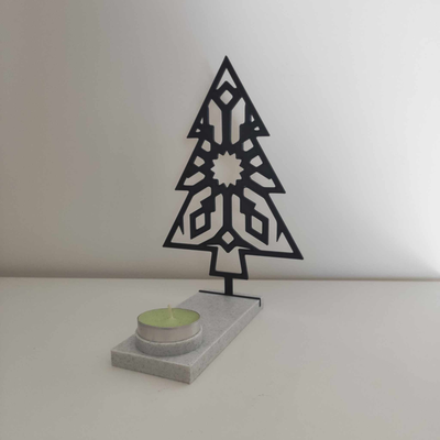 te ligero vela soporte navidad árbol by satisarte casa decoración hogar hogareña decoraciones sombra atmósfera 2023 decoraciones navidad 3d print model - Mito3D