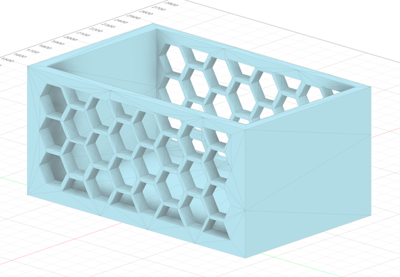favo scatola by ashrupert domestico arredamento conservazione contenitore esagono miele pettine 3d print model - Mito3D