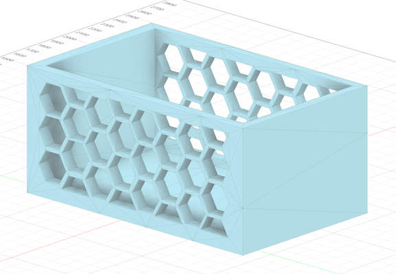 panal caja by ashrupert casa decoración almacenamiento envase hexágono miel peine 3d print model - Mito3D