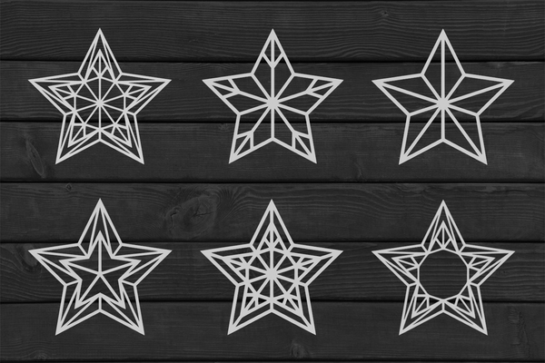 simple christmas star ornament pack by alexis household festivities ornement 3d print model - Mito3D