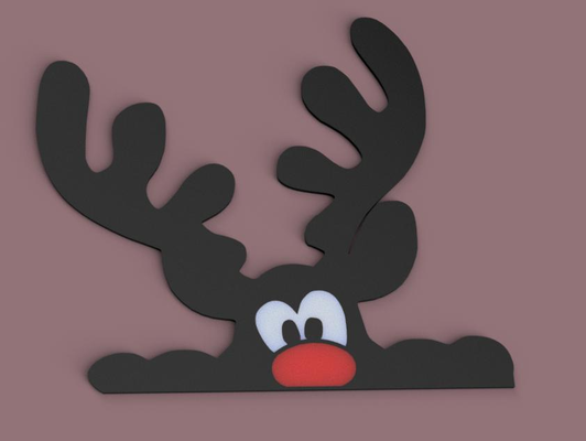 rudolf by nerro3d household decor reindeer reindeerchristmas christmas santa claus ornament 3d print model - Mito3D