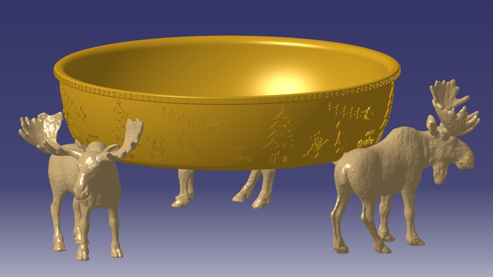 moose candy dish by mimir670 household decor christmas happy year 3d print model - Mito3D